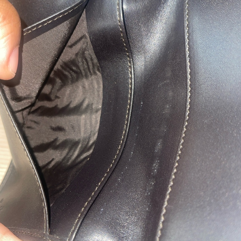 Vintage GUCCI GG Canvas Brown Drk Brown Lthr Bifold Diary Day Planner/Organizer - Picture 15 of 16